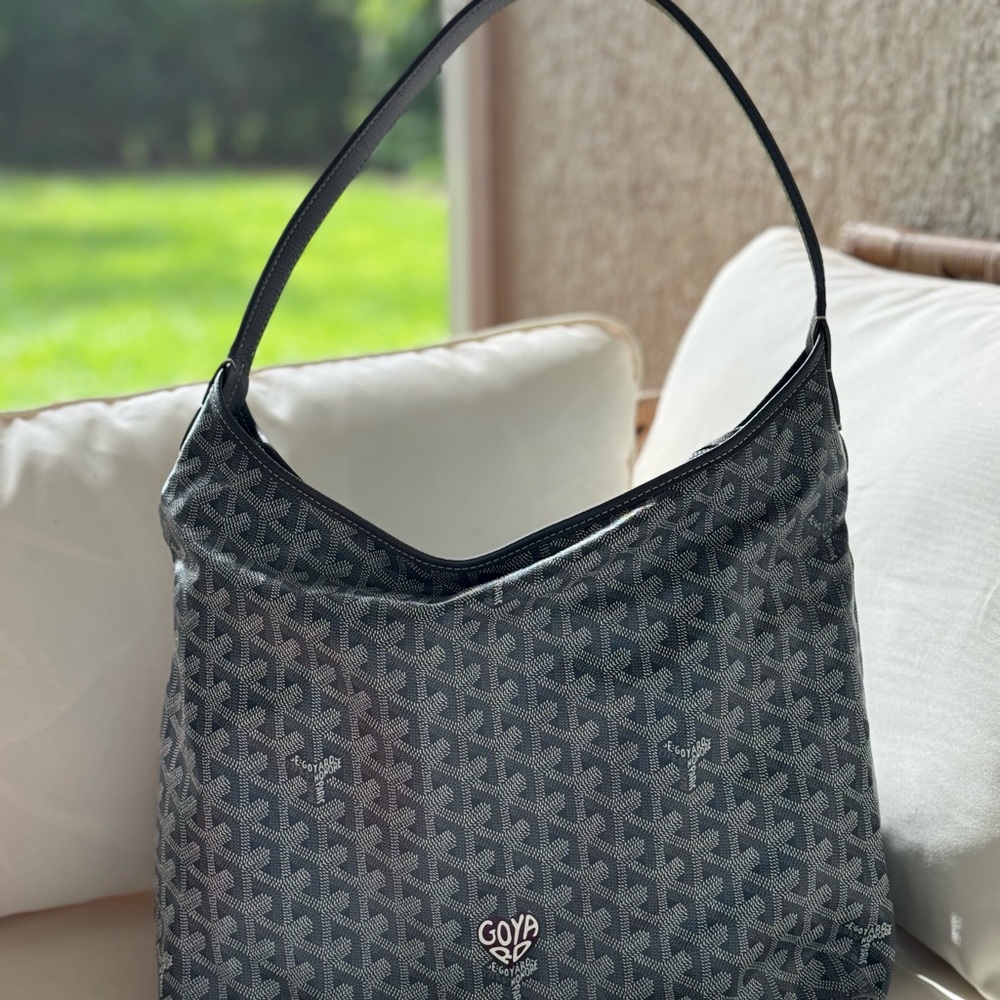 Goyard Black and Gray Hobo Bag